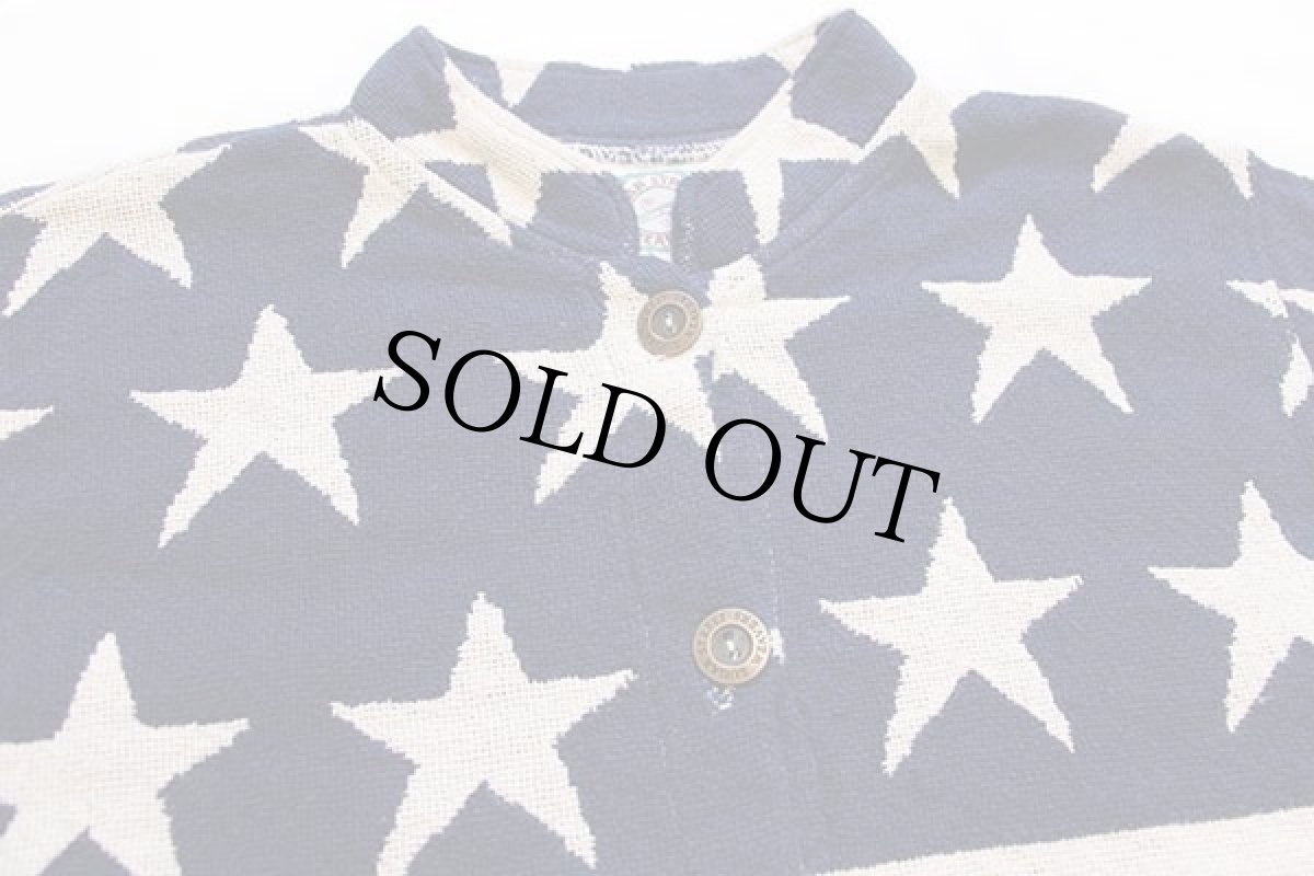 画像3: USA製 SUGAR STREET WEAVERS 星条旗柄 スタンドカラー コットンニット ジャケット (3)