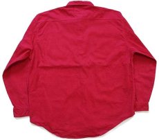 画像2: 90s Levi'sリーバイス カラーデニムシャツ 濃赤 XL (2)