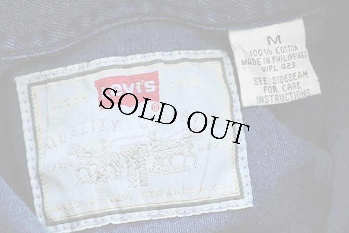 画像4: 90s Levi'sリーバイス ボタンダウン カラーデニムシャツ 後染め 紺 (4)