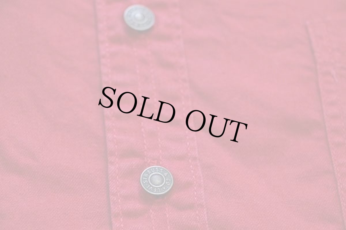 画像5: 90s Levi'sリーバイス カラーデニムシャツ 濃赤 XL (5)