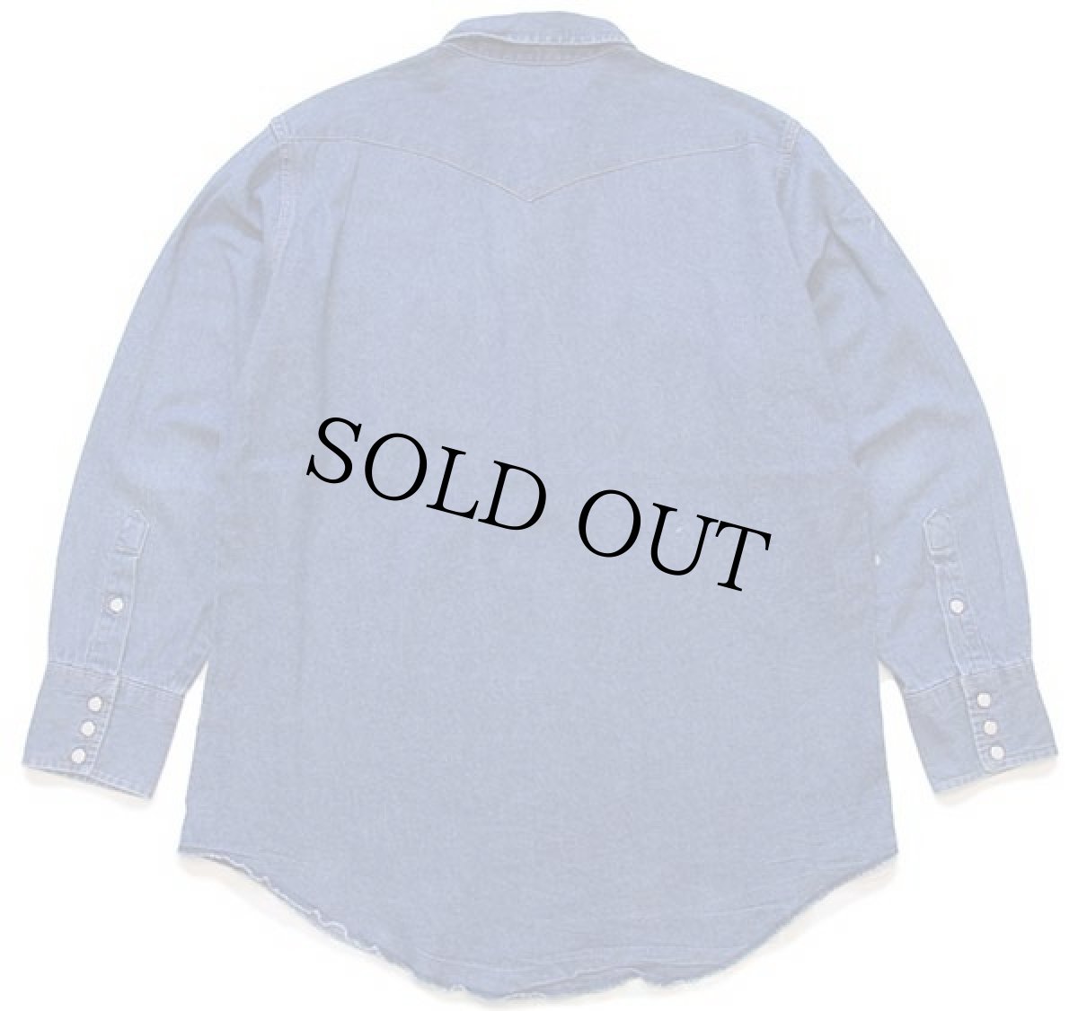 画像2: 90s USA製 Wranglerラングラー 70127MW デニム ウエスタンシャツ 16.5 (2)