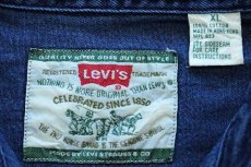 画像4: 90s Levi'sリーバイス カラーデニムシャツ 後染め 紺 XL (4)