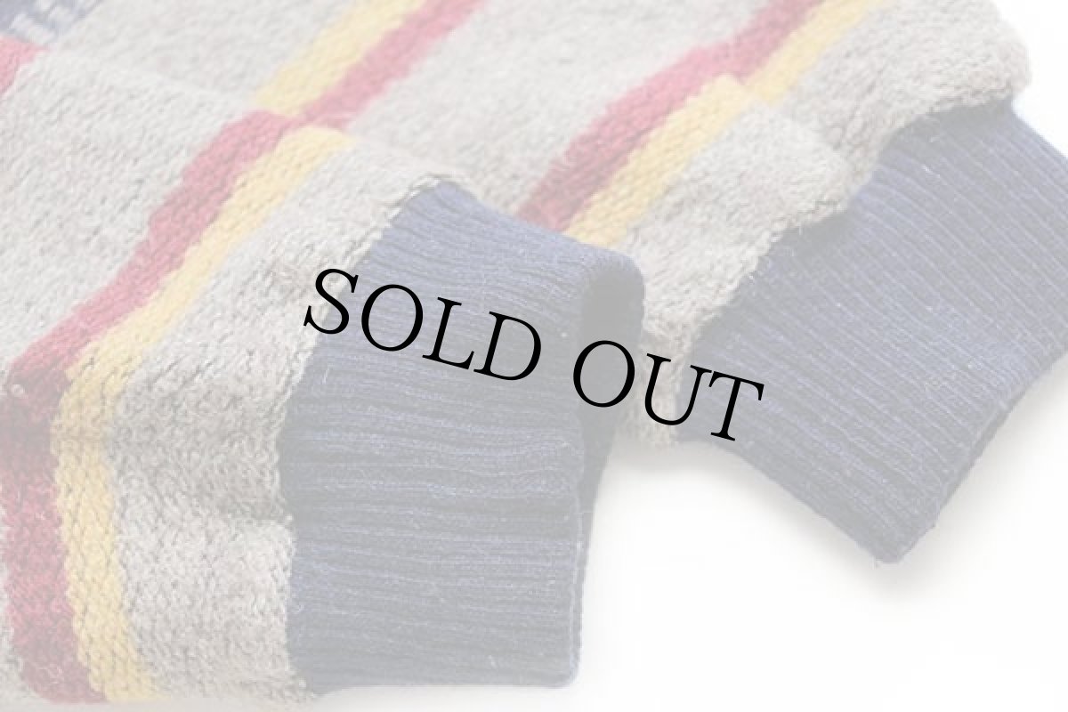 画像6: 90s イタリア製 Levi'sリーバイス ラグ柄 ウール混 ニットジャケット XL★ユーロ (6)