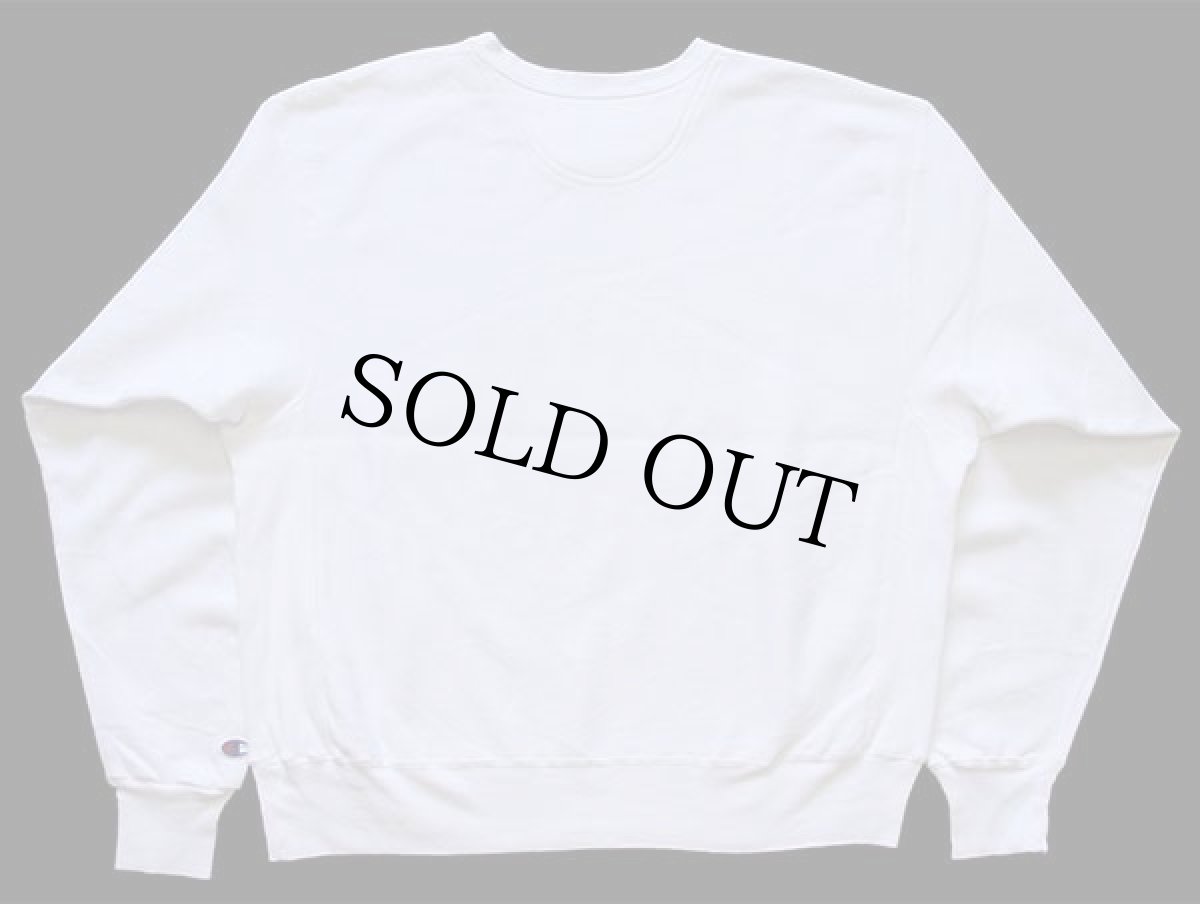 画像2: 00s Championチャンピオン 無地 目無し リバースウィーブ スウェット 白 M★ブランク (2)