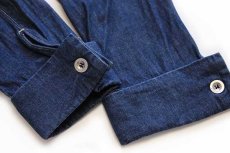 画像8: 00s Levi'sリーバイス ENGINEERED JEANS サンプル 立体裁断 ボタンダウン デニムシャツ L★ユーロ (8)