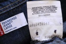 画像4: 00s Levi'sリーバイス ENGINEERED JEANS サンプル 立体裁断 ボタンダウン デニムシャツ L★ユーロ (4)