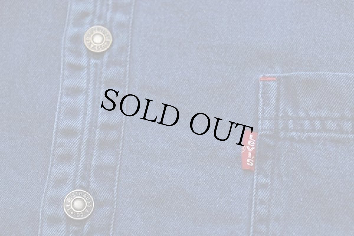 画像5: 90s Levi'sリーバイス カラーデニムシャツ 後染め 紺 XL (5)