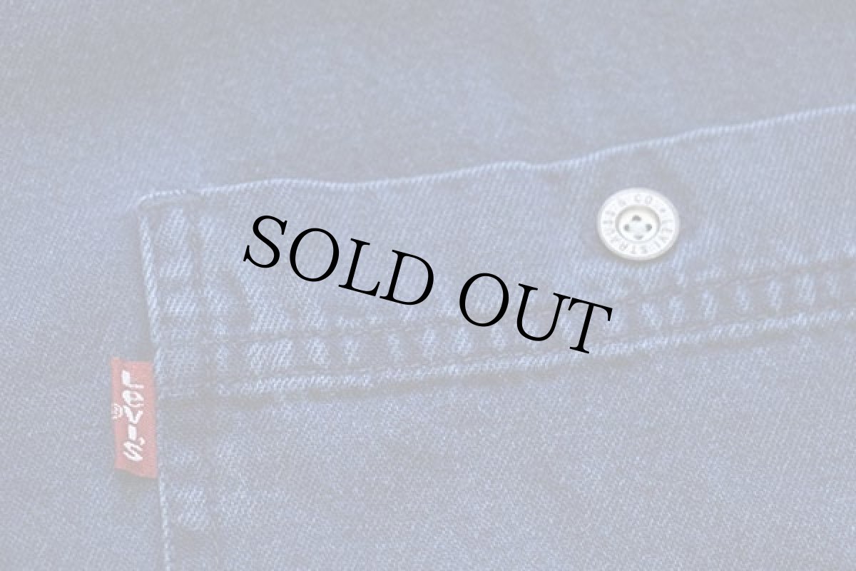 画像5: 90s Levi'sリーバイス ボタンダウン カラーデニムシャツ 後染め 紺 (5)