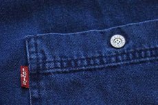 画像5: 90s Levi'sリーバイス ボタンダウン カラーデニムシャツ 後染め 紺 (5)