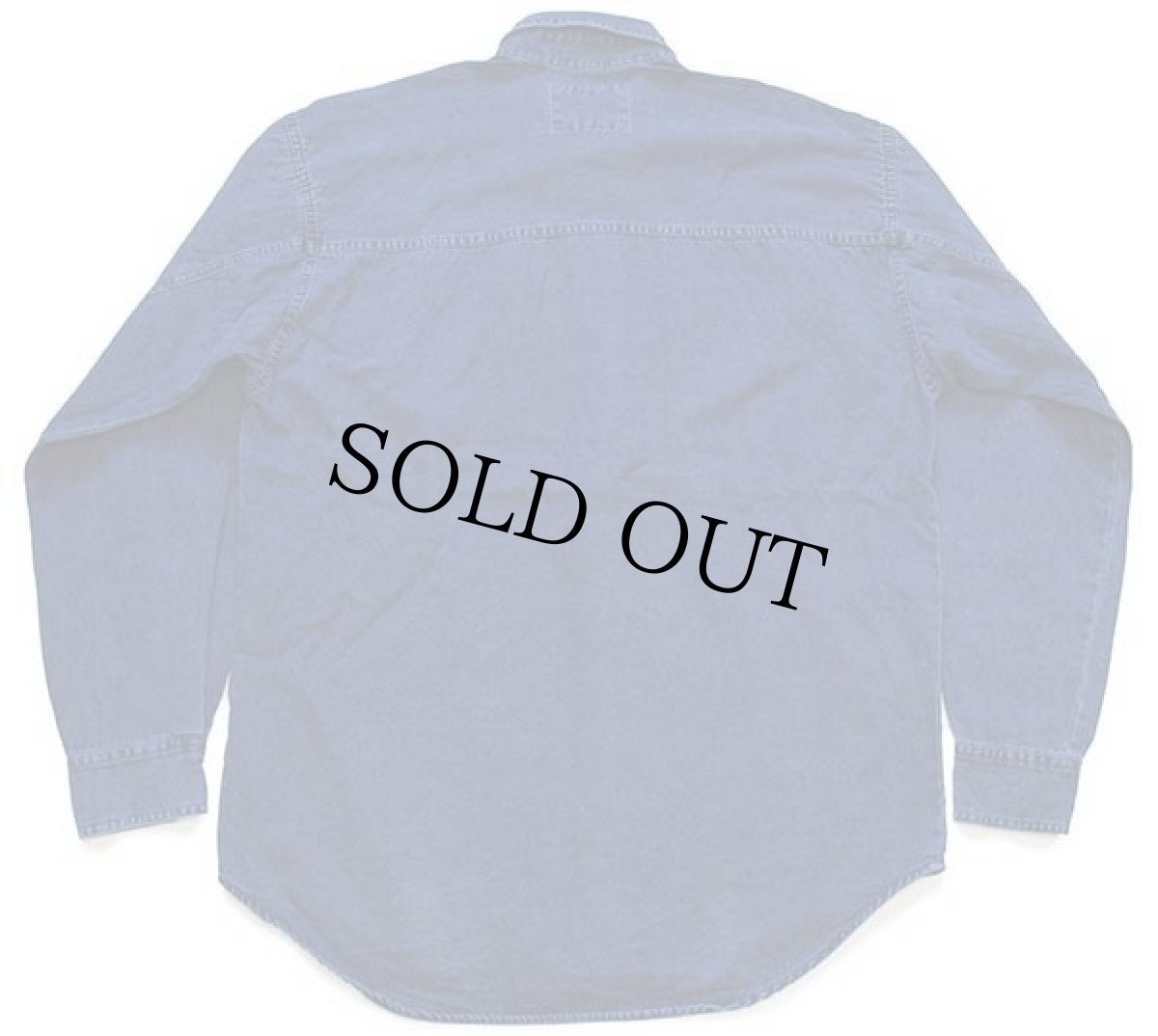 画像2: 90s Levi'sリーバイス ボタンダウン カラーデニムシャツ 後染め 紺 (2)