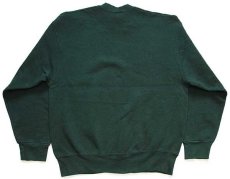 画像2: 90s USA製 MUNSINGWEAR 無地 スウェット 緑 L★ブランク (2)