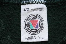 画像4: 90s USA製 MUNSINGWEAR 無地 スウェット 緑 L★ブランク (4)