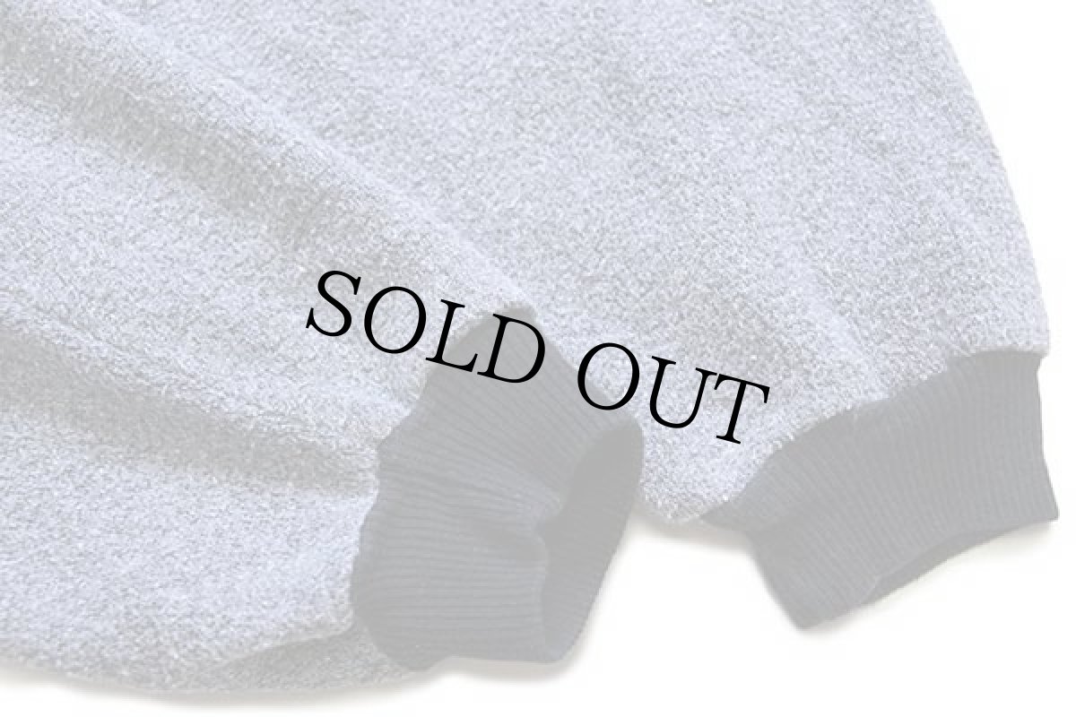 画像6: 90s USA製 PITBULL CLOTHING CO. ピットブル 刺繍入り ツートン コットン パイル スウェット グレー×黒 (6)