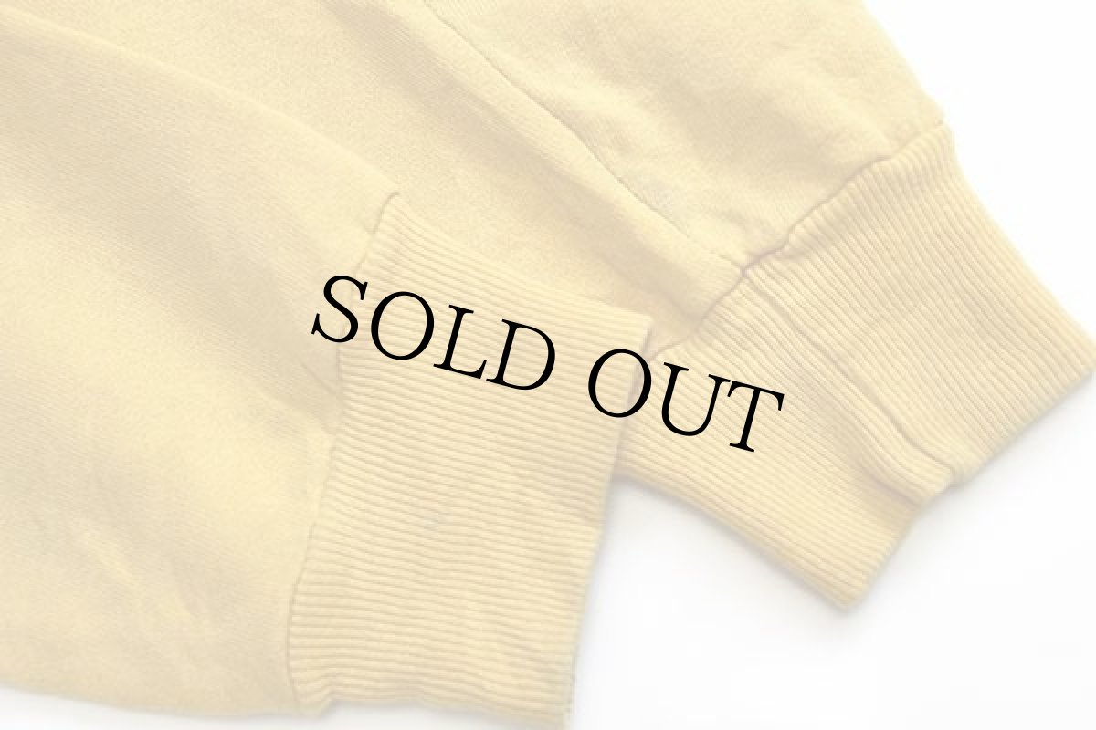 画像5: 80s USA製 RUSSELLラッセル 無地 前V スウェット 濃黄 L★ブランク (5)