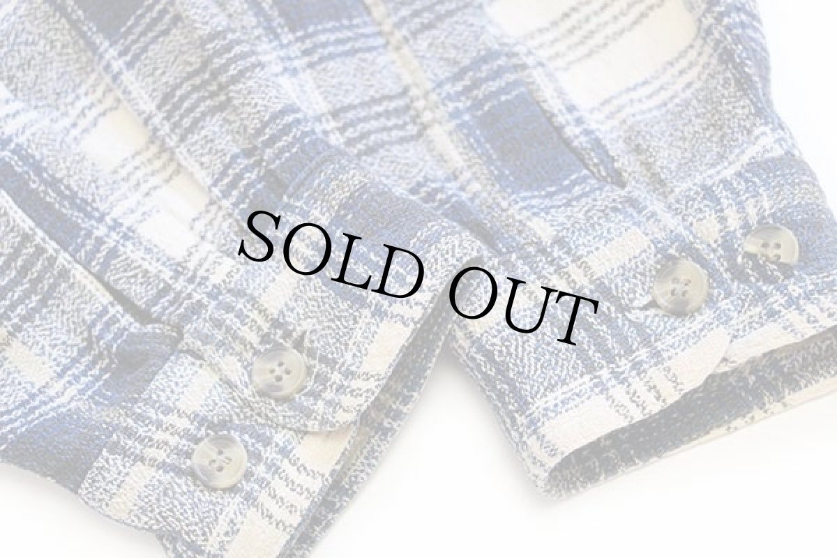 画像6: 90s CZ BASICS チェック バンドカラー アムンゼン ネルシャツ XL (6)