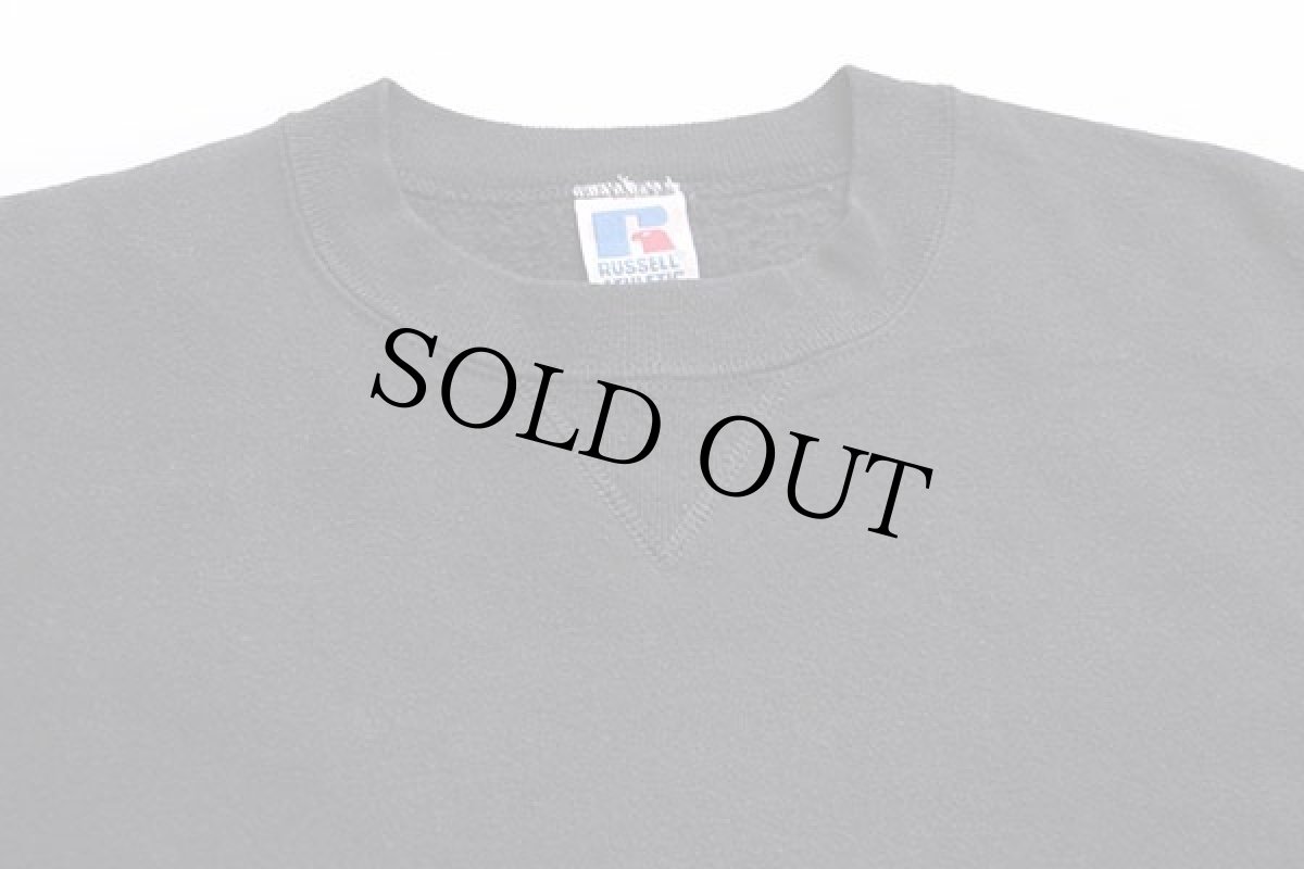 画像3: 90s USA製 RUSSELLラッセル 無地 前V スウェット 黒 XL★ブランク (3)