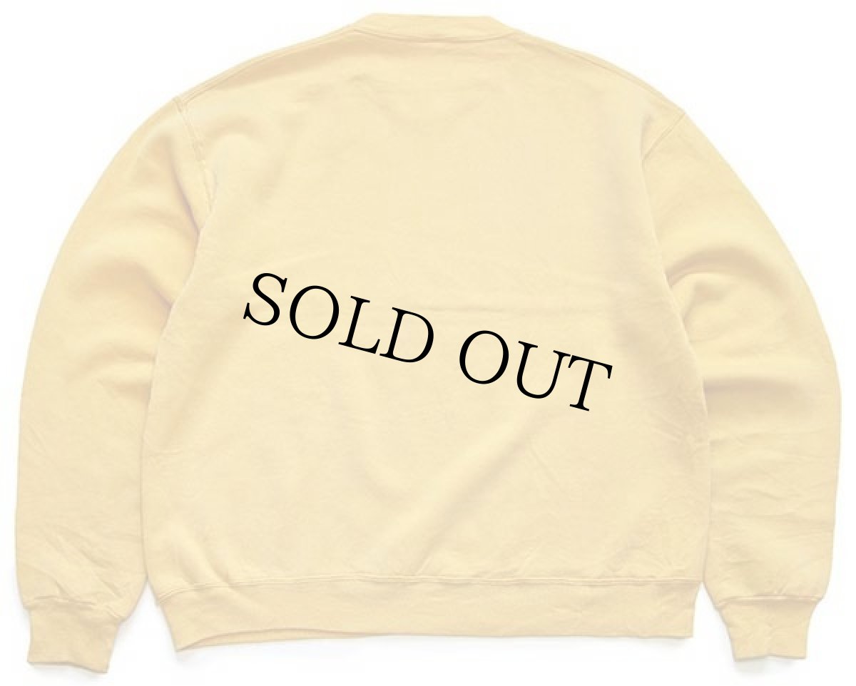 画像2: 80s USA製 RUSSELLラッセル 無地 前V スウェット 濃黄 L★ブランク (2)