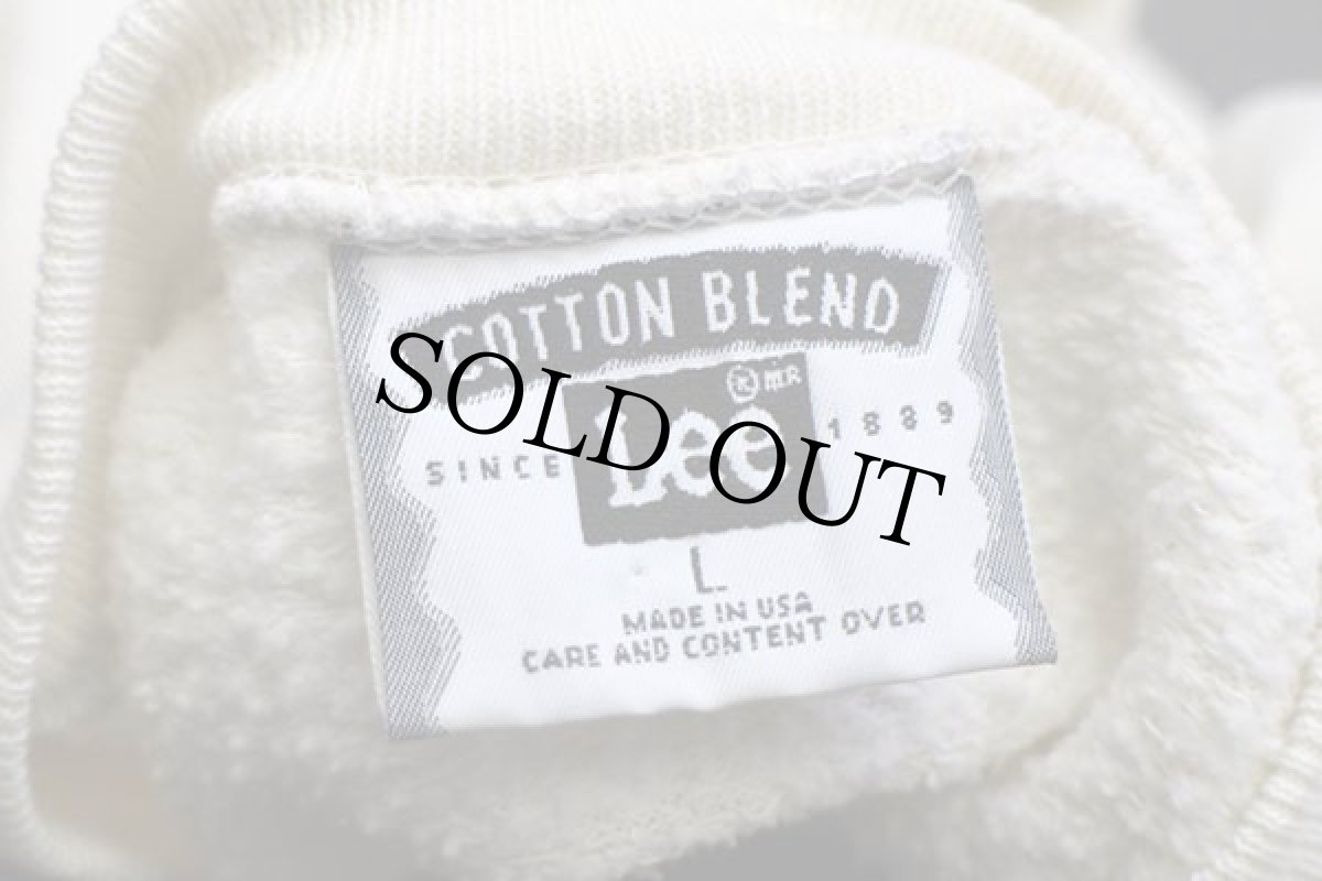 画像5: 90s USA製 Leeリー A Hug..... クマ 両面プリント アート スウェット クリーム L (5)