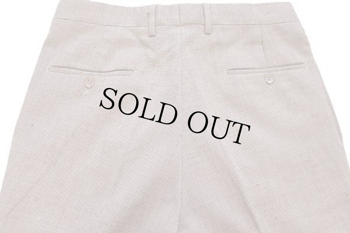 画像5: 80s Levi'sリーバイス panatela 織り柄 ネップ入り ツータック スラックス パンツ w32 (5)