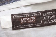 画像6: 80s Levi'sリーバイス ACTION SLACKS グレンチェック スラックス ポリエステルパンツ w37 (6)