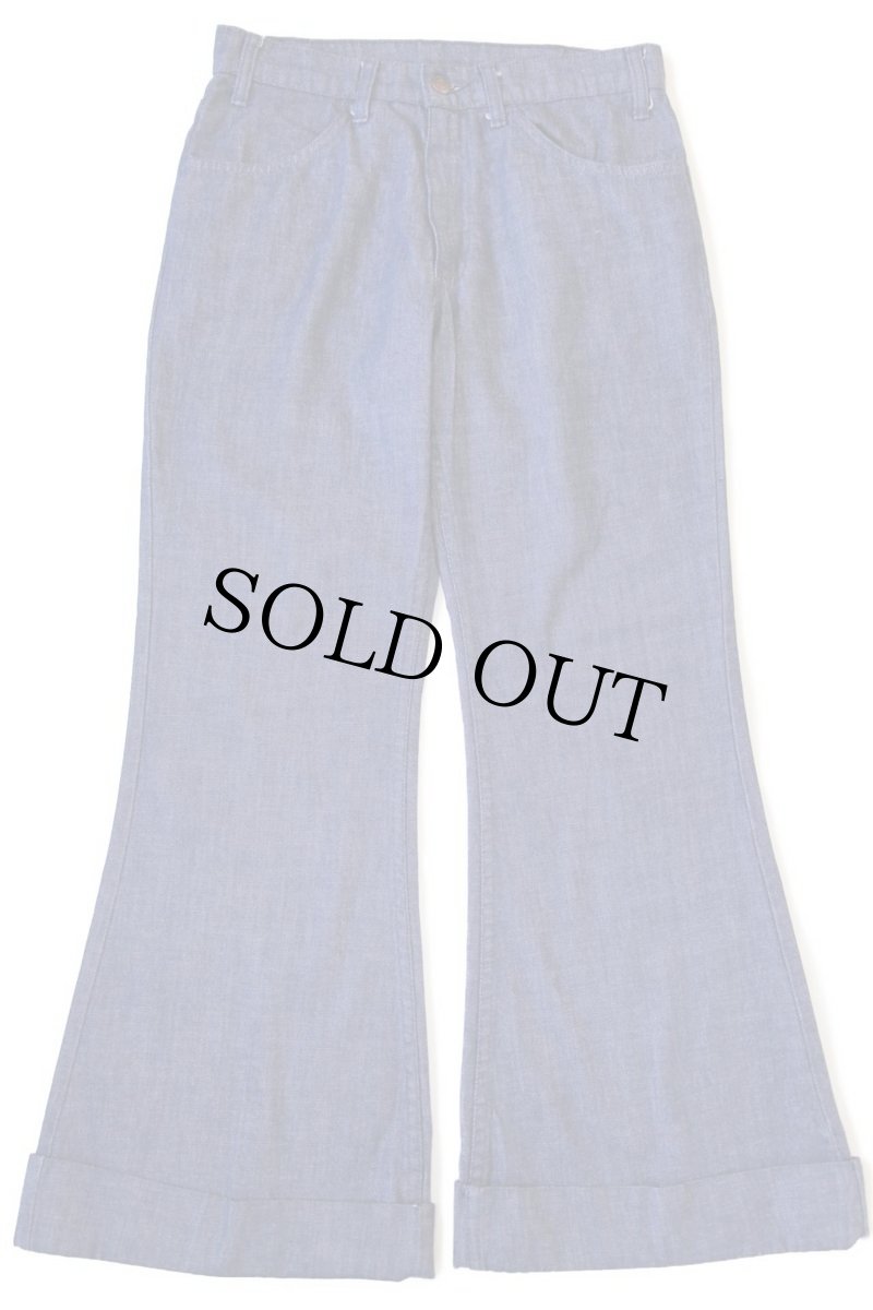 画像2: 70s LEVI'Sリーバイス 656 BIGE STA-PRESTスタプレ フレア バットダイ デニムパンツ w31★ベルボトム (2)