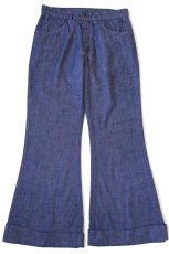 画像2: 70s LEVI'Sリーバイス 656 BIGE STA-PRESTスタプレ フレア バットダイ デニムパンツ w31★ベルボトム (2)