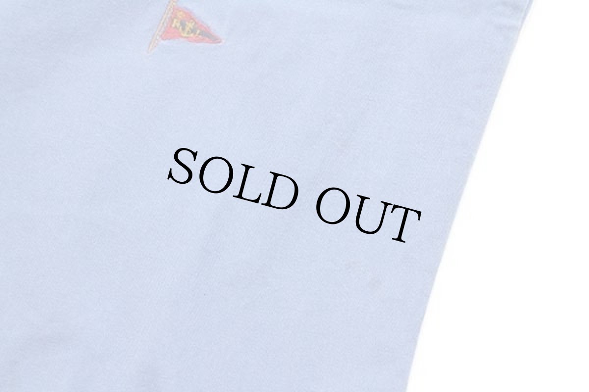 画像8: ポロ ラルフローレン フラッグ ロープ アンカーマーク 刺繍 総柄 ストレッチ コットン チノパン 青 w40 L32 (8)