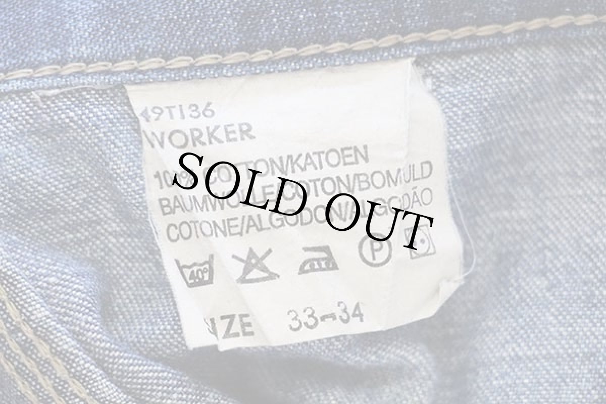 画像6: Leeリー WORKER ダブルニー デニム ペインターパンツ 33-34★ユーロ (6)