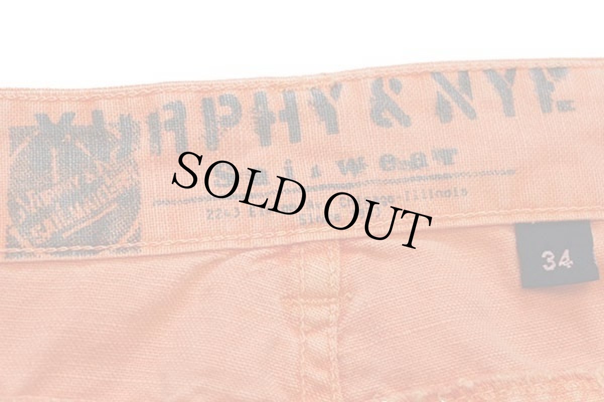 画像7: 00s MURPHY&NYE コットン×リネン キャンバス パンツ オレンジ w34 (7)