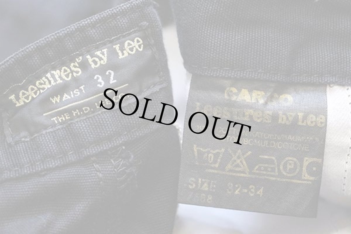 画像6: Leesures by Leeリー CARGO コットン キャンバス カーゴパンツ 黒 32-34★ユーロ (6)