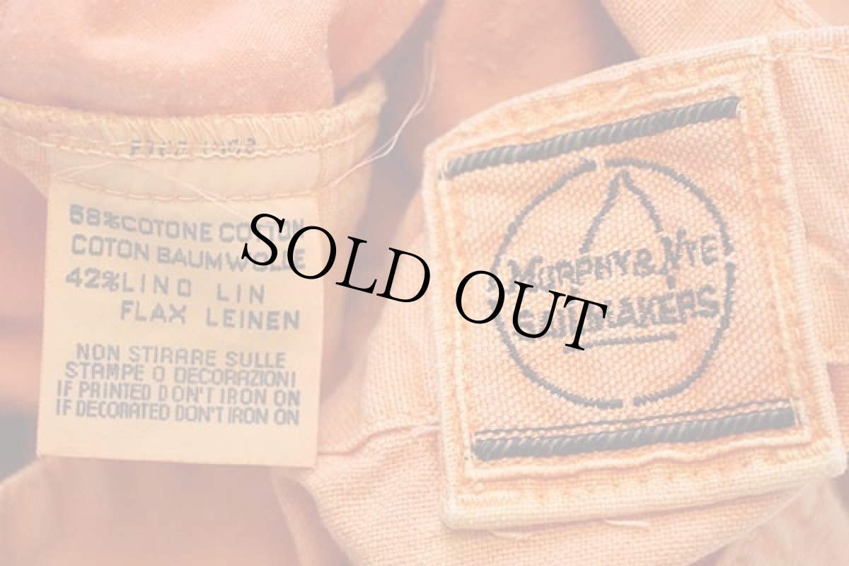 画像6: 00s MURPHY&NYE コットン×リネン キャンバス パンツ オレンジ w34 (6)