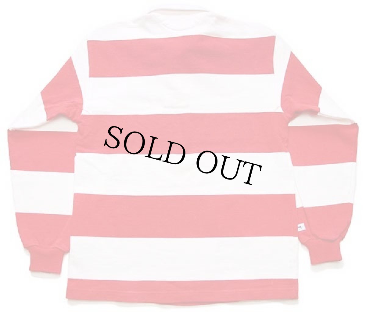 画像2: カナダ製 BARBARIANバーバリアン DICKINSON 刺繍 太ボーダー コットン ラガーシャツ 赤×白 M (2)