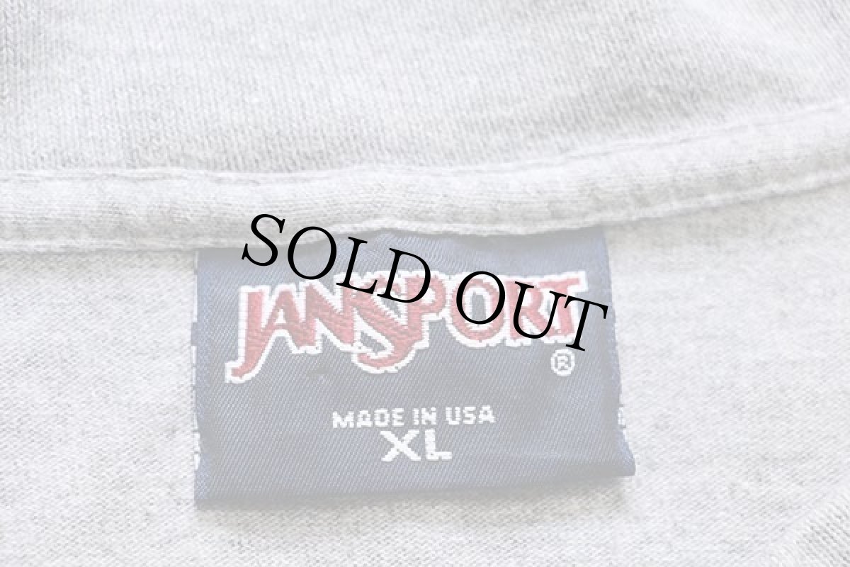 画像4: 90s USA製 JANSPORTジャンスポーツ DRUMMOND ISLAND コットン 長袖Tシャツ 杢グレー XL (4)