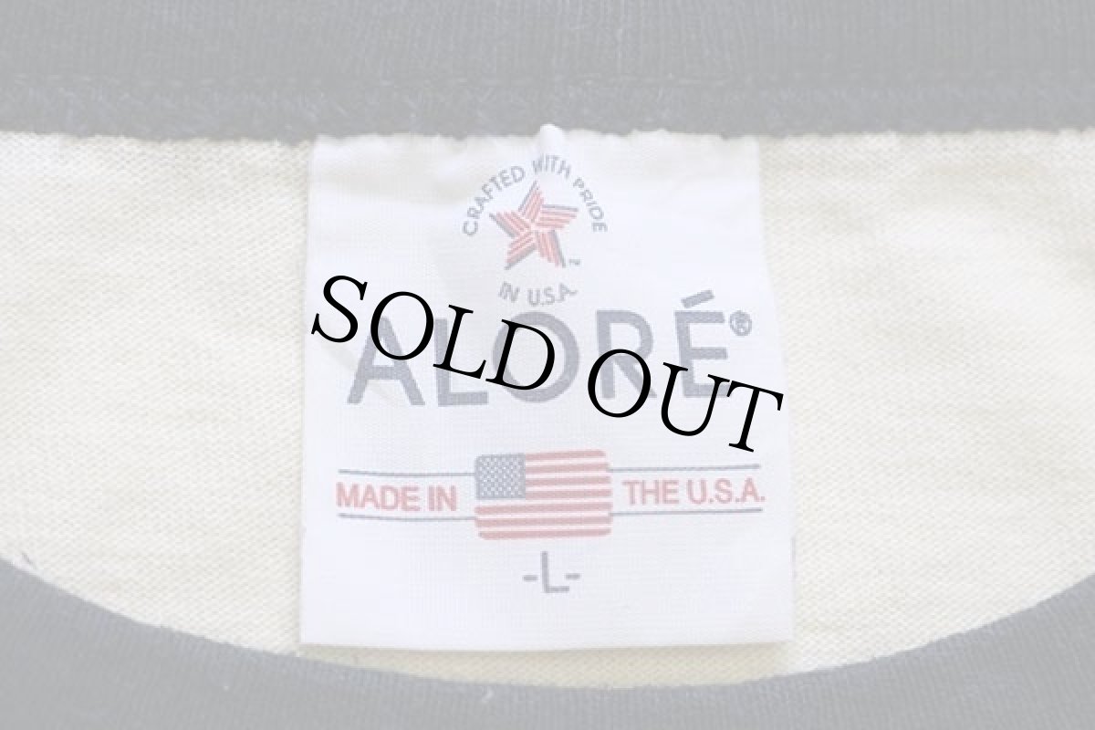 画像4: 00s USA製 Drumstick Dash 2009 両面プリント コットン カットソー クリーム×紺 L (4)