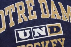 画像5: 90s USA製 JANSPORTジャンスポーツ NOTRE DAME HOCKEY コットン 長袖Tシャツ 紺 S (5)