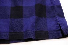 画像5: 80s EddieBauerエディーバウアー バッファローチェック コットン ラガーシャツ 濃青×黒 XL (5)