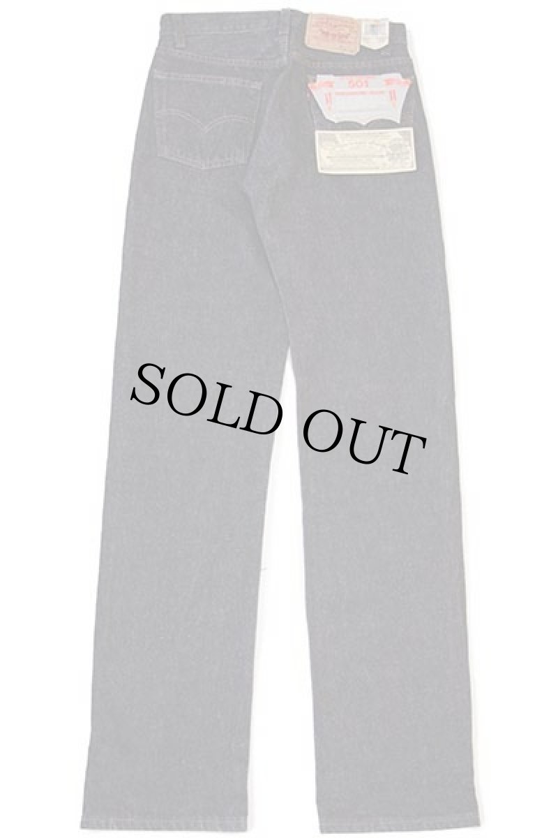 画像3: デッドストック★80s USA製 Levi'sリーバイス 501 先染め ブラック デニムパンツ w29 L34 (3)