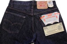 画像5: デッドストック★80s USA製 Levi'sリーバイス 501 先染め ブラック デニムパンツ w29 L34 (5)