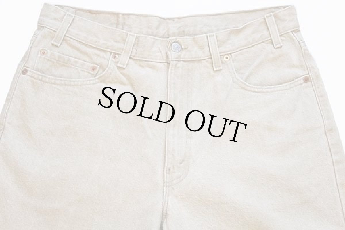画像4: 90s USA製 Levi'sリーバイス 550 先染め カラーデニムパンツ カーキ w36 L32 (4)