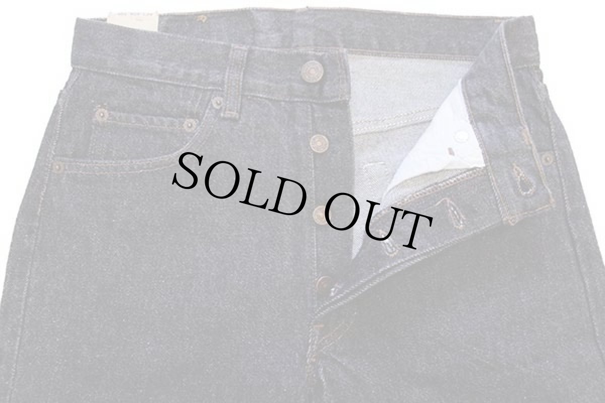 画像4: デッドストック★80s USA製 Levi'sリーバイス 501 先染め ブラック デニムパンツ w29 L34 (4)