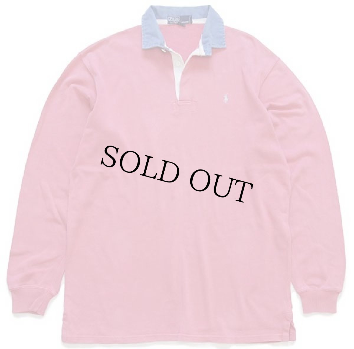 画像1: 90s ポロ ラルフローレン ワンポイント コットン ラガーシャツ ピンク (1)