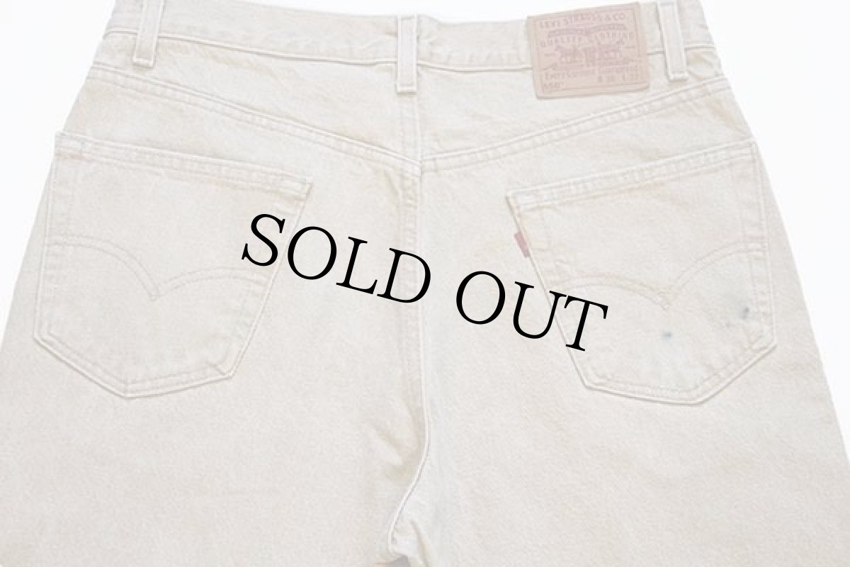 画像5: 90s USA製 Levi'sリーバイス 550 先染め カラーデニムパンツ カーキ w36 L32 (5)
