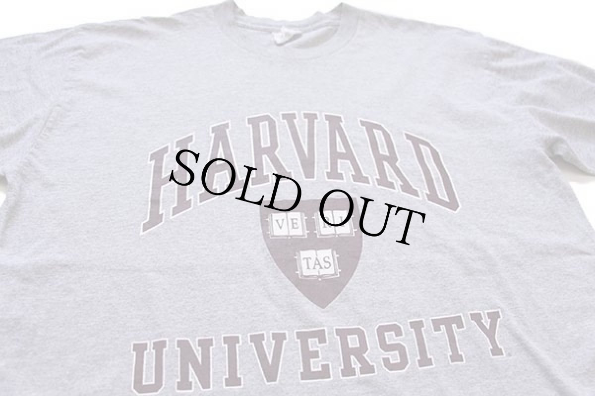 画像3: 90s USA製 The Cotton Exchange HARVARD UNIVERSITY 長袖Tシャツ 杢グレー XL (3)