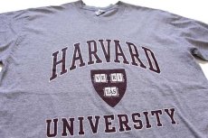 画像3: 90s USA製 The Cotton Exchange HARVARD UNIVERSITY 長袖Tシャツ 杢グレー XL (3)