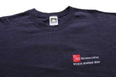 画像3: 90s USA製 ADC TELECOMMUNICATIONS 刺繍 コットン 長袖Tシャツ 紺 XL (3)