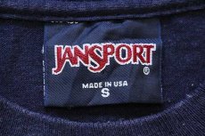 画像4: 90s USA製 JANSPORTジャンスポーツ NOTRE DAME HOCKEY コットン 長袖Tシャツ 紺 S (4)