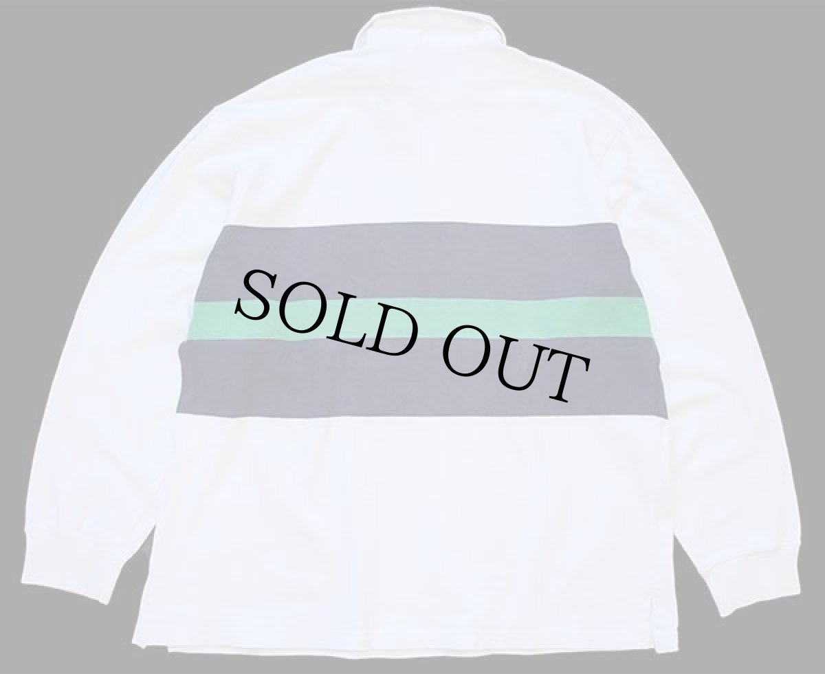 画像2: 90s ポロ ラルフローレン ロゴ刺繍 コットン ラガーシャツ 白 XL (2)