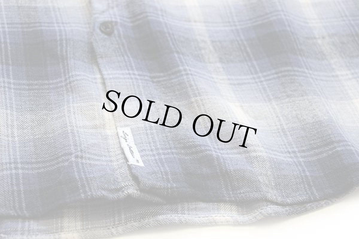 画像5: Luigi Bottoni オンブレチェック コットン ライトネルシャツ L (5)