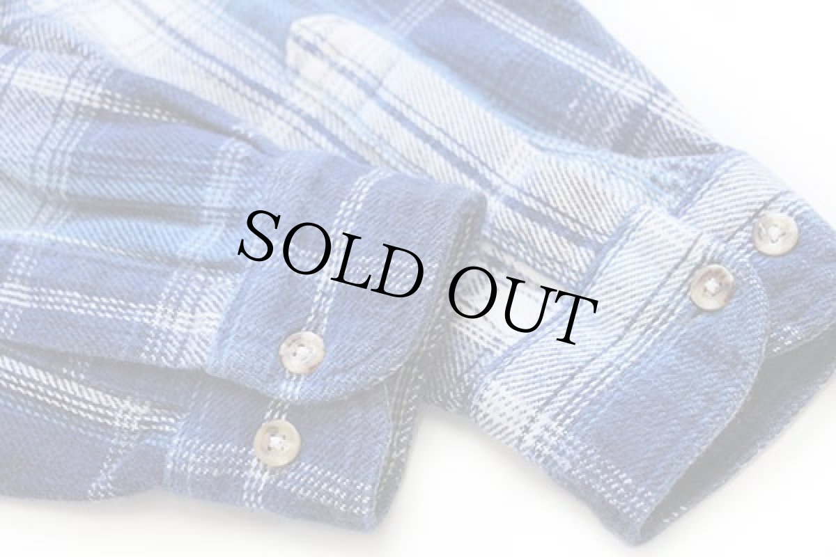 画像6: 00s FIVE BROTHERファイブブラザー オンブレチェック コットン フランネルシャツ M-T (6)