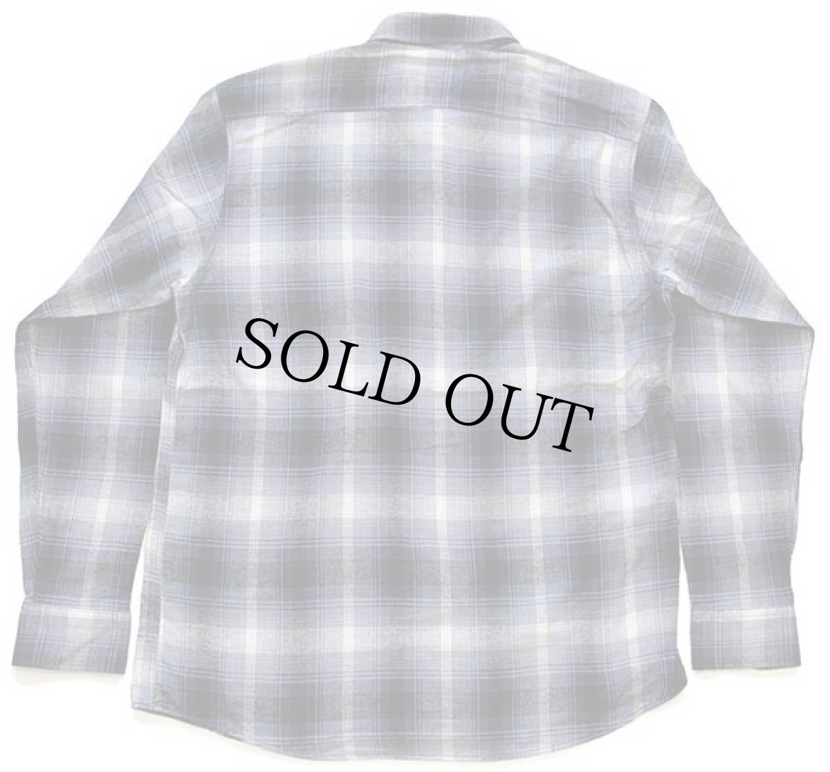 画像2: Luigi Bottoni オンブレチェック コットン ライトネルシャツ L (2)